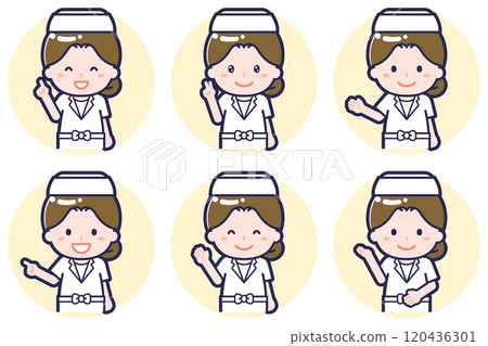 Chef woman pose set_03 120436301