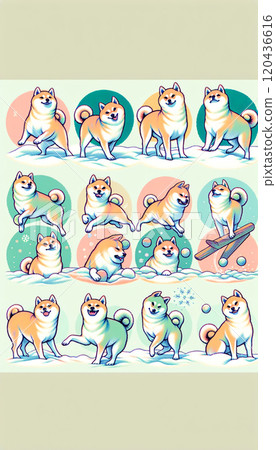 Shiba Inu在冬天 120436616