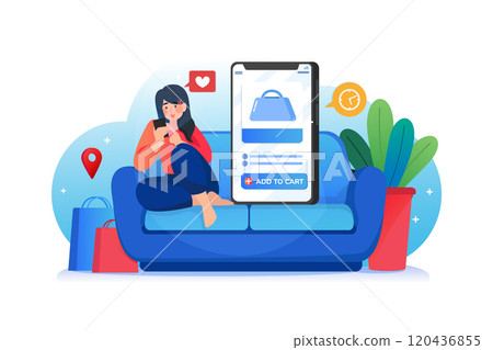 Online shopping concept illustration Online shopping concept illustration 120436855
