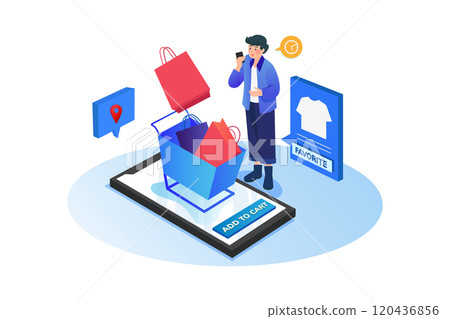 Add to cart concept illustration Add to cart concept illustration 120436856