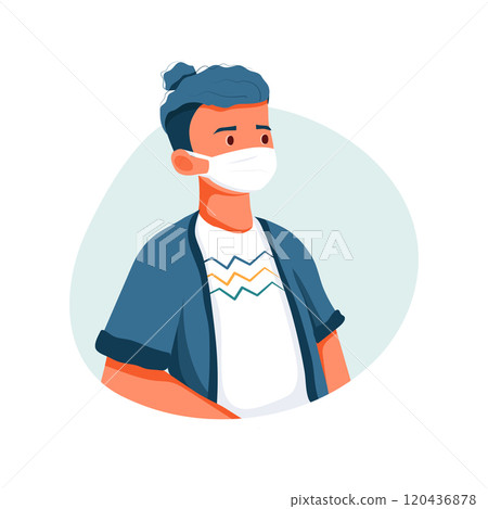People wearing mask Illustration concept. Flat illustration isolated on white background People wearing mask Illustration concept. Flat illustration isolated on white background 120436878