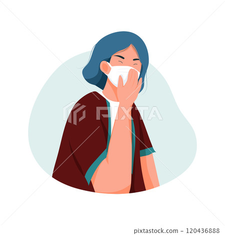 People wearing mask Illustration concept. Flat illustration isolated on white background People wearing mask Illustration concept. Flat illustration isolated on white background 120436888