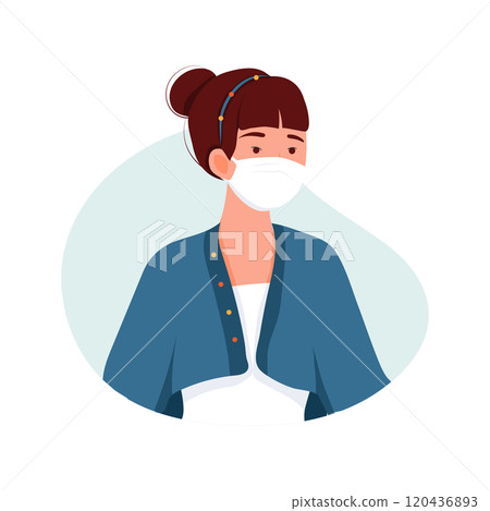 People wearing mask Illustration concept. Flat illustration isolated on white background 120436893