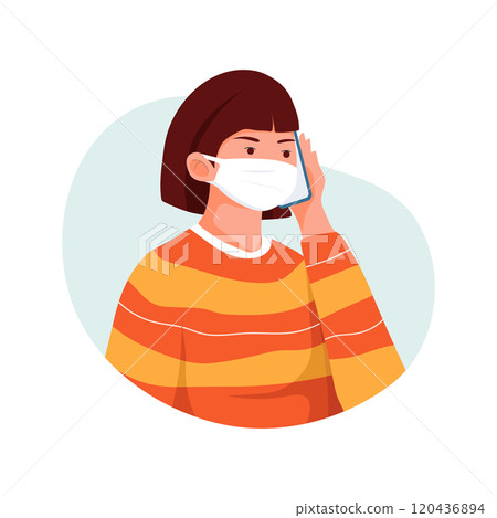 People wearing mask Illustration concept. Flat illustration isolated on white background People wearing mask Illustration concept. Flat illustration isolated on white background 120436894