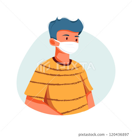 People wearing mask Illustration concept. Flat illustration isolated on white background People wearing mask Illustration concept. Flat illustration isolated on white background 120436897