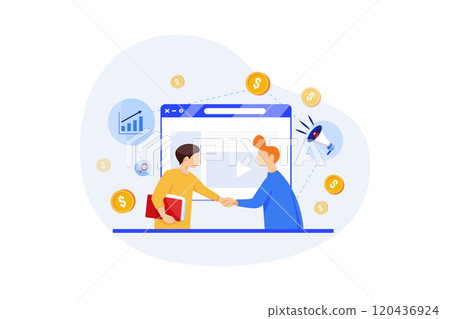 Human handshake and cooperation 120436924