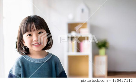 Smiling little girl 120437115