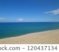 鳥取沙丘的大海和天空 120437134