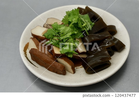 Taiwanese food, dried tofu, and seaweed Taiwanese food, dried tofu, and seaweed 120437477