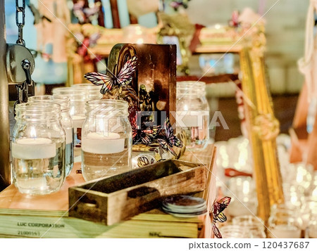 Butterflies and candles Butterflies and candles 120437687