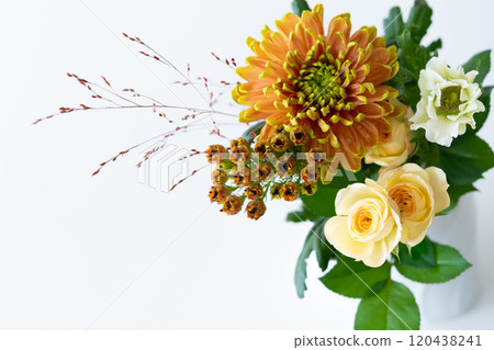 Chic autumn flower arrangement 120438241