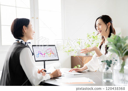 Business image, women, meeting, 2 people 120438368