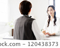 Business image meeting 2 people 120438373