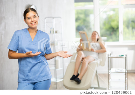 Doctor represents services provided in medical clinic 120439061