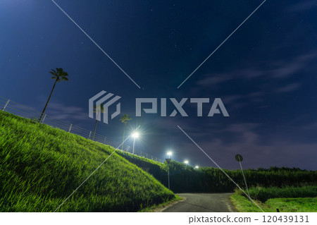 Landscape with farm road 120439131