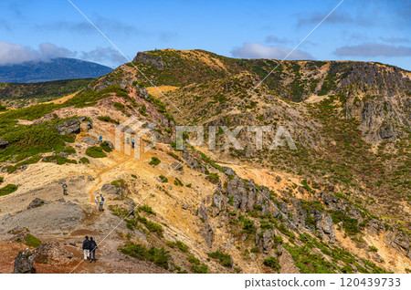 A view from the ridge of Mt. Adatara in autumn 120439733