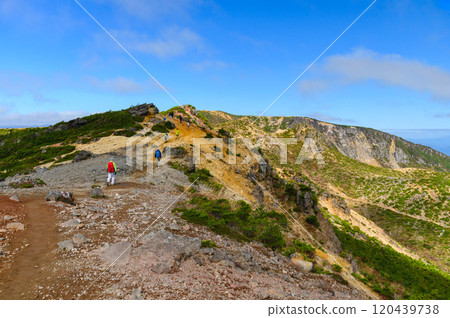A view from the ridge of Mt. Adatara in autumn 120439738