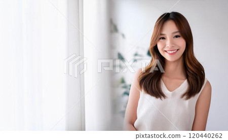 Portrait of a cute and sexy young woman. 120440262