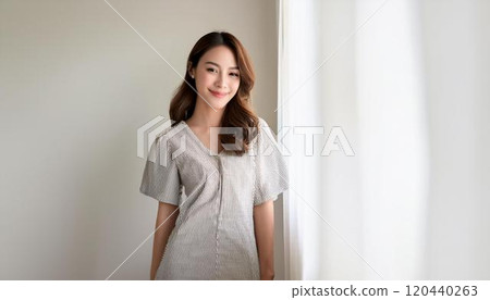 Portrait of a cute and sexy young woman. 120440263