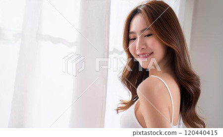 Portrait of a cute and sexy young woman. 120440415