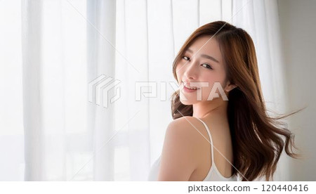 Portrait of a cute and sexy young woman. 120440416