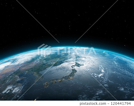 地球 日本 太空 120441794