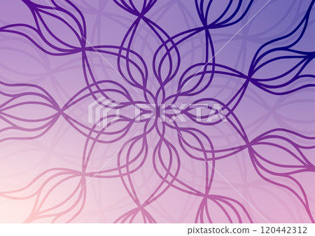 Abstract purple mandala line flower background  120442312