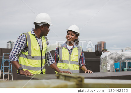 man, construction, robot 120442353