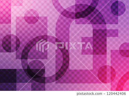 Graphic circle purple square abstract art background  120442406