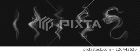 White realistic smoke elements White realistic smoke elements 120442620