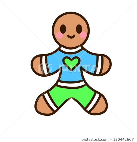 Vanilla Cookie Man wearing a blue shirt and green pants 120442667