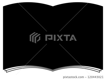 打開的書簡單框架背景 120443021