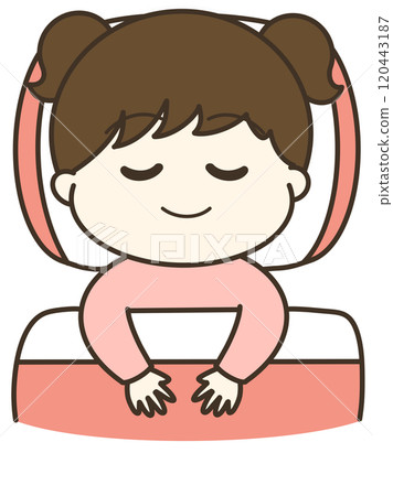 Cute illustration of a sleeping girl 120443187