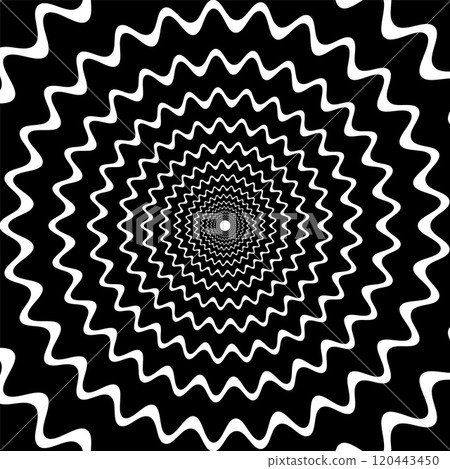 Concentric hypnotic spiral, geometric hypno swirl. Concentric hypnosis spiral, circular magic vector swirl, optical illusion or radial psychedelic twist motion background. Geometric hypnotic pattern Concentric hypnotic spiral, geometric hypno swirl. Concentric hypnosis spiral, circular magic vector swirl, optical illusion or radial psychedelic twist motion background. Geometric hypnotic pattern 120443450