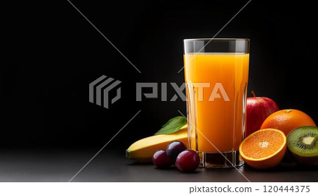 Fruit juice and copy space 120444375