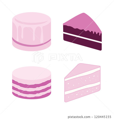 Slice of Delicious Birthday Purple Cake Sweet Dessert Food Slice of Delicious Birthday Purple Cake Sweet Dessert Food 120445155