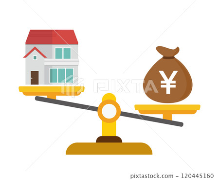 Simple illustration of scales Money illustration 120445160