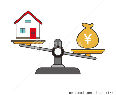 簡單的平衡圖金錢例證 120445162