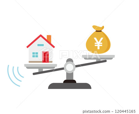 Simple illustration of scales Money illustration 120445165
