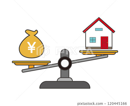 Simple illustration of scales Money illustration 120445166