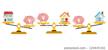 簡單的平衡圖金錢例證 120445181