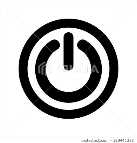 Shutdown botton icon symbol vector 120445388