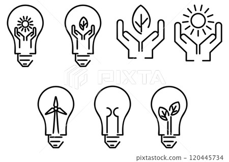 Renewable energy elements and light bulb set Renewable energy elements and light bulb set 120445734