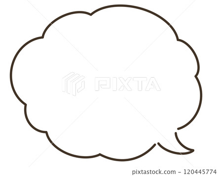 Simple cloud-shaped speech bubble illustration 120445774