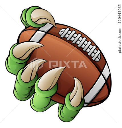 American Football Ball Claw Monster Animal Hand 120445985