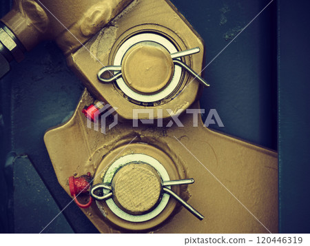 Detailed closeup of screw and bolts Detailed closeup of screw and bolts 120446319