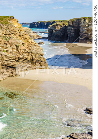 Cathedral Beach in Galicia Spain. Cathedral Beach in Galicia Spain. 120446456