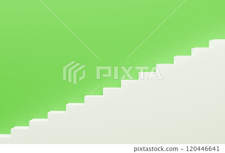 3D material_simple stairs_green 120446641