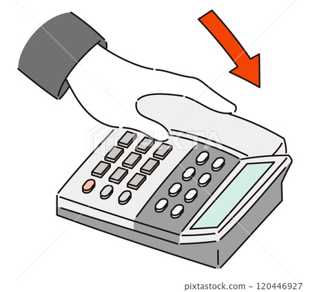 Hanging up the phone illustration 120446927