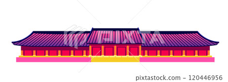 Gyeonghuigung Palace - modern flat design style single isolated image 120446956